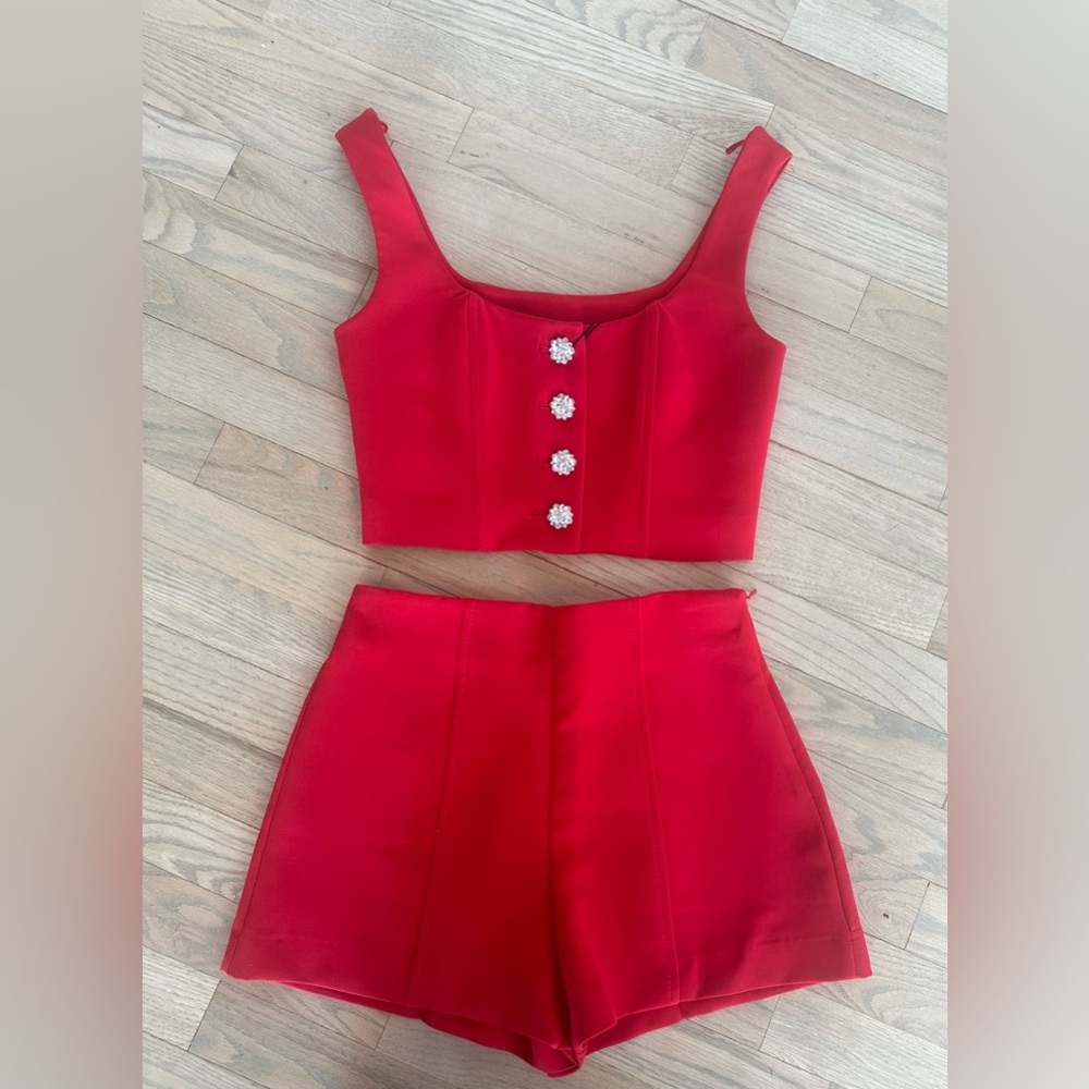 Zara Red Two-Piece Set